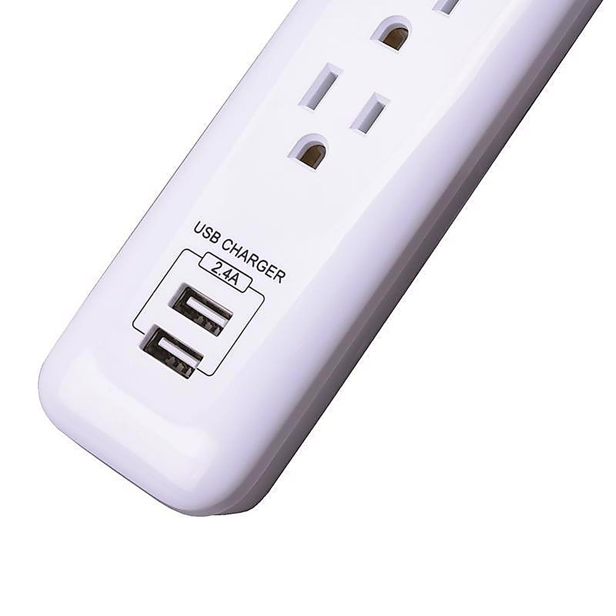 Monster - 1804 - Just Power It Up 3 Ft. L 6 Outlets Surge Protector w/USB White 1080 J