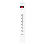 Monster - 1805 - Just Power It Up 6 Ft. L 7 Outlets Surge Protector White 1080 J
