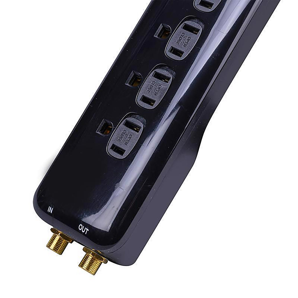 Monster - 1806 - Just Power It Up 6 Ft. L 7 Outlets Surge Protector Black 1080 J