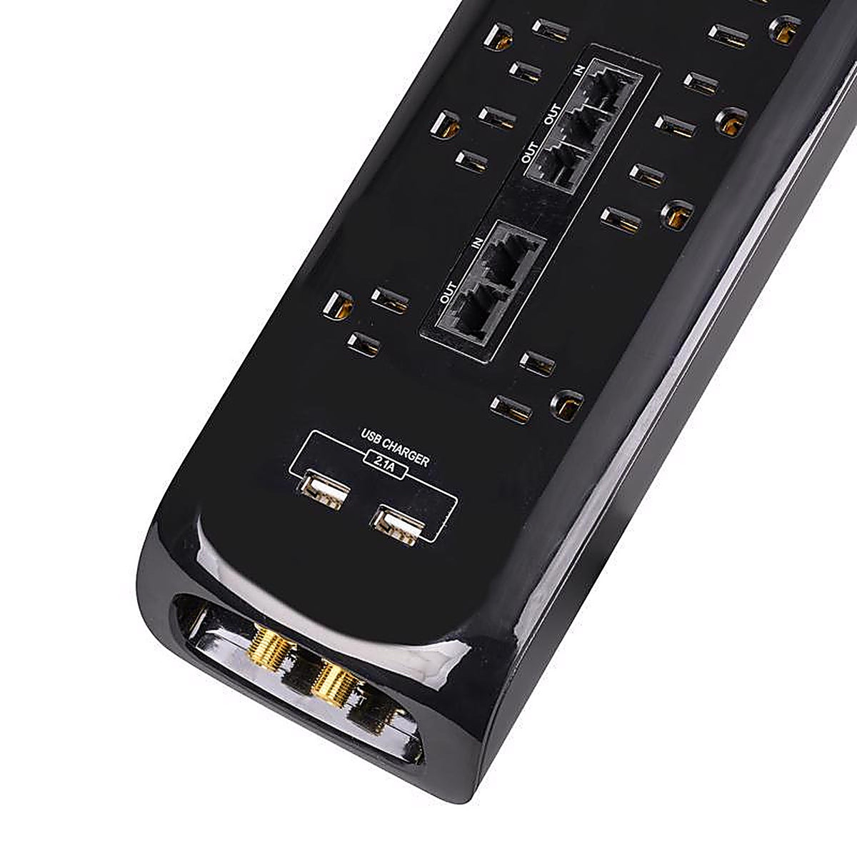 Monster - 1812 - Just Power It Up 6 Ft. L 8 Outlets Surge Protector w/USB Black 2160 J