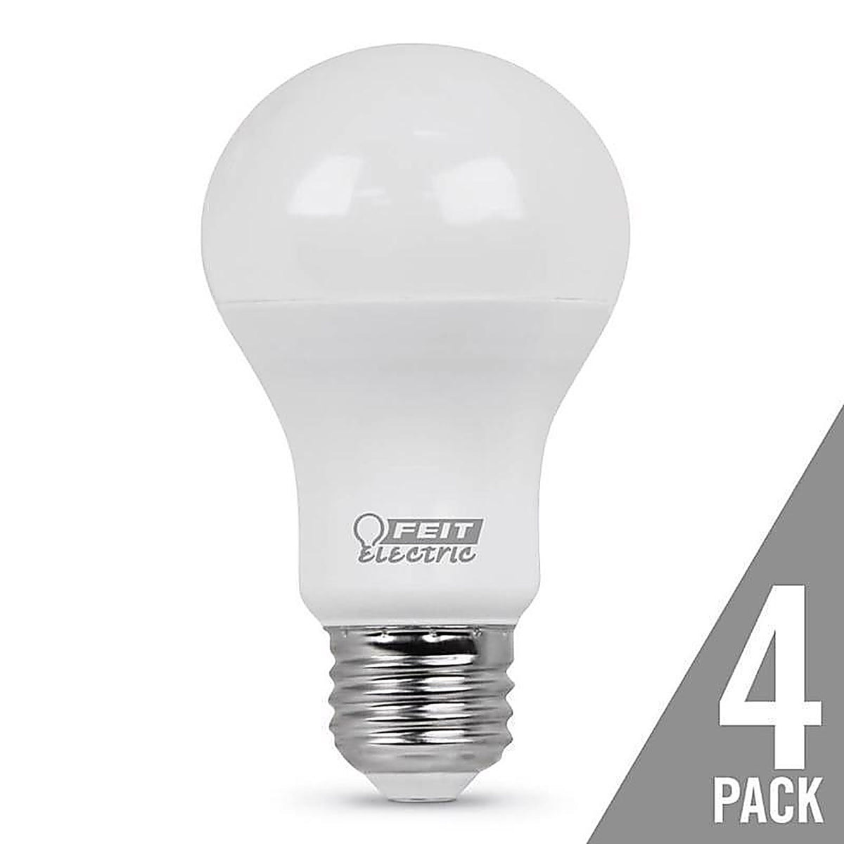 Feit - A80085010KLED/4 - A19 E26 (Medium) LED Bulb Daylight 60 Watt Equivalence 4 Pack