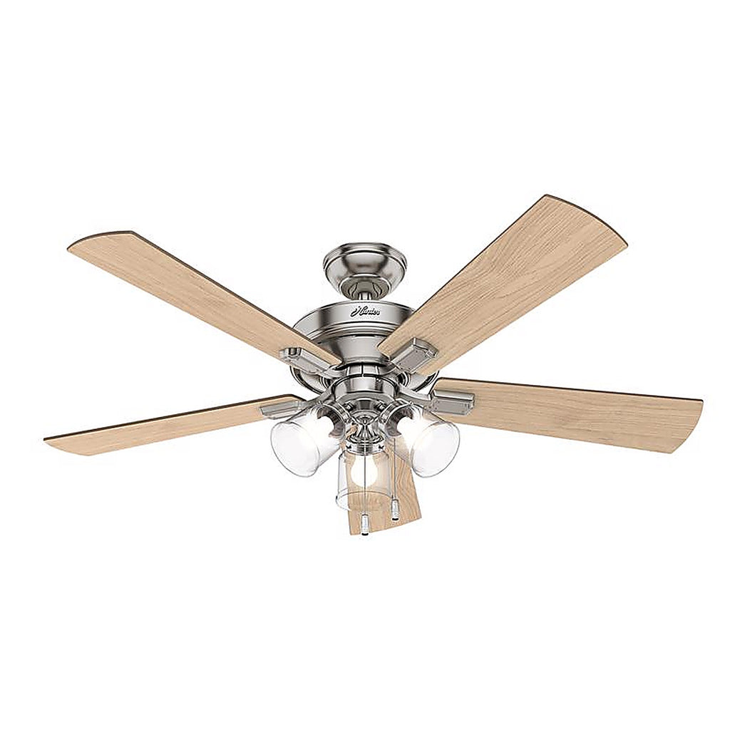 Hunter 54206 Crestfield 52 in. Brushed Nickel LED Indoor Ceiling Fan
