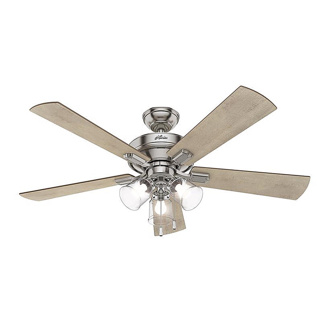 Hunter 54206 Crestfield 52 in. Brushed Nickel LED Indoor Ceiling Fan