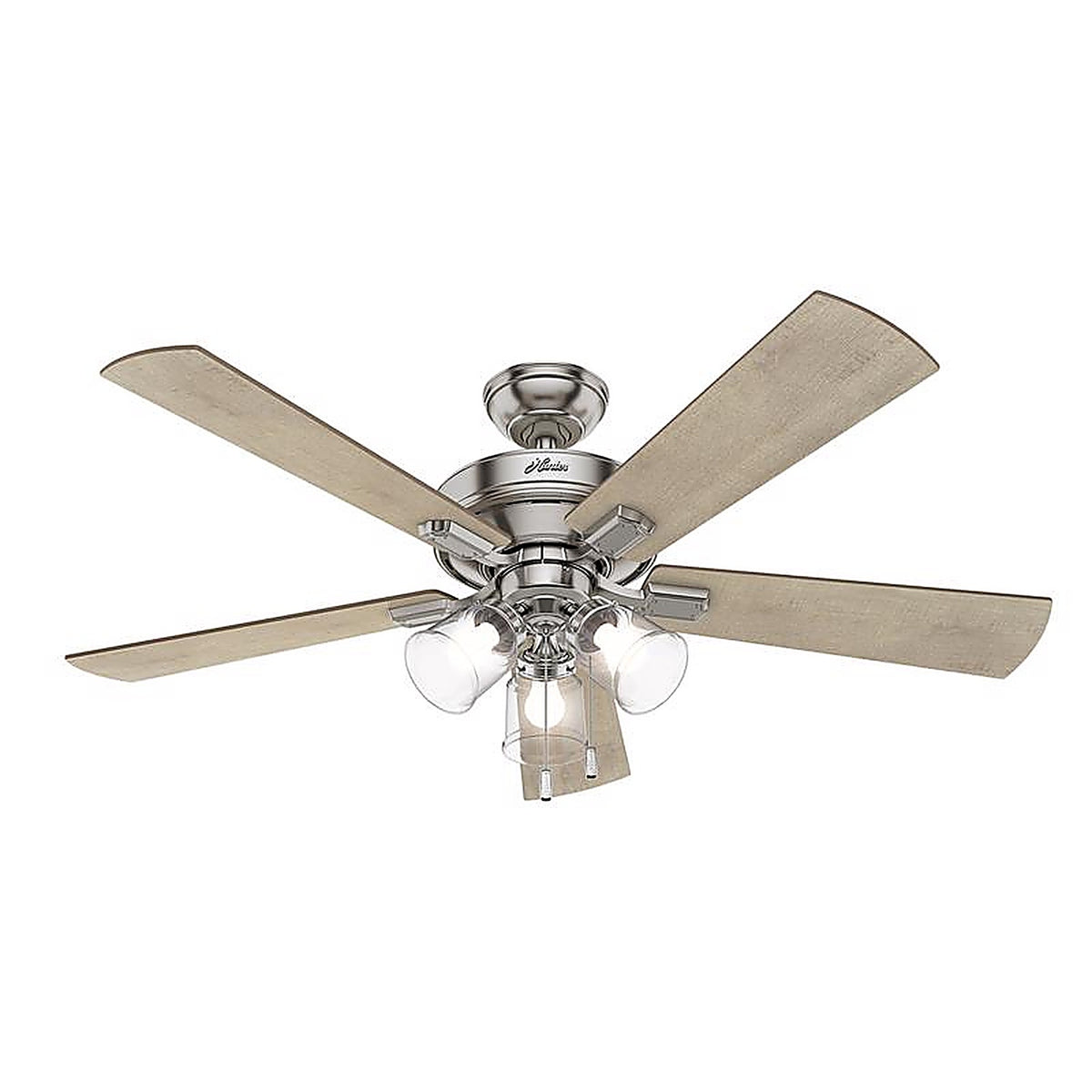 Hunter 54206 Crestfield 52 in. Brushed Nickel LED Indoor Ceiling Fan