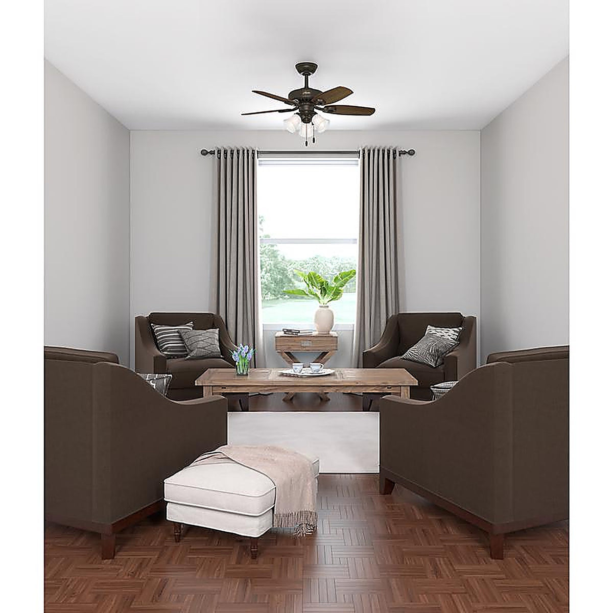Hunter 52107 Builder 42 in. New Bronze LED Indoor Ceiling Fan