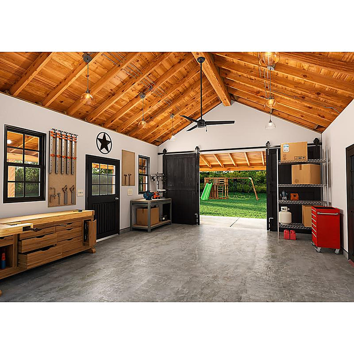 Hunter 59264 Cassius 52 in. Matte Black Outdoor Ceiling Fan