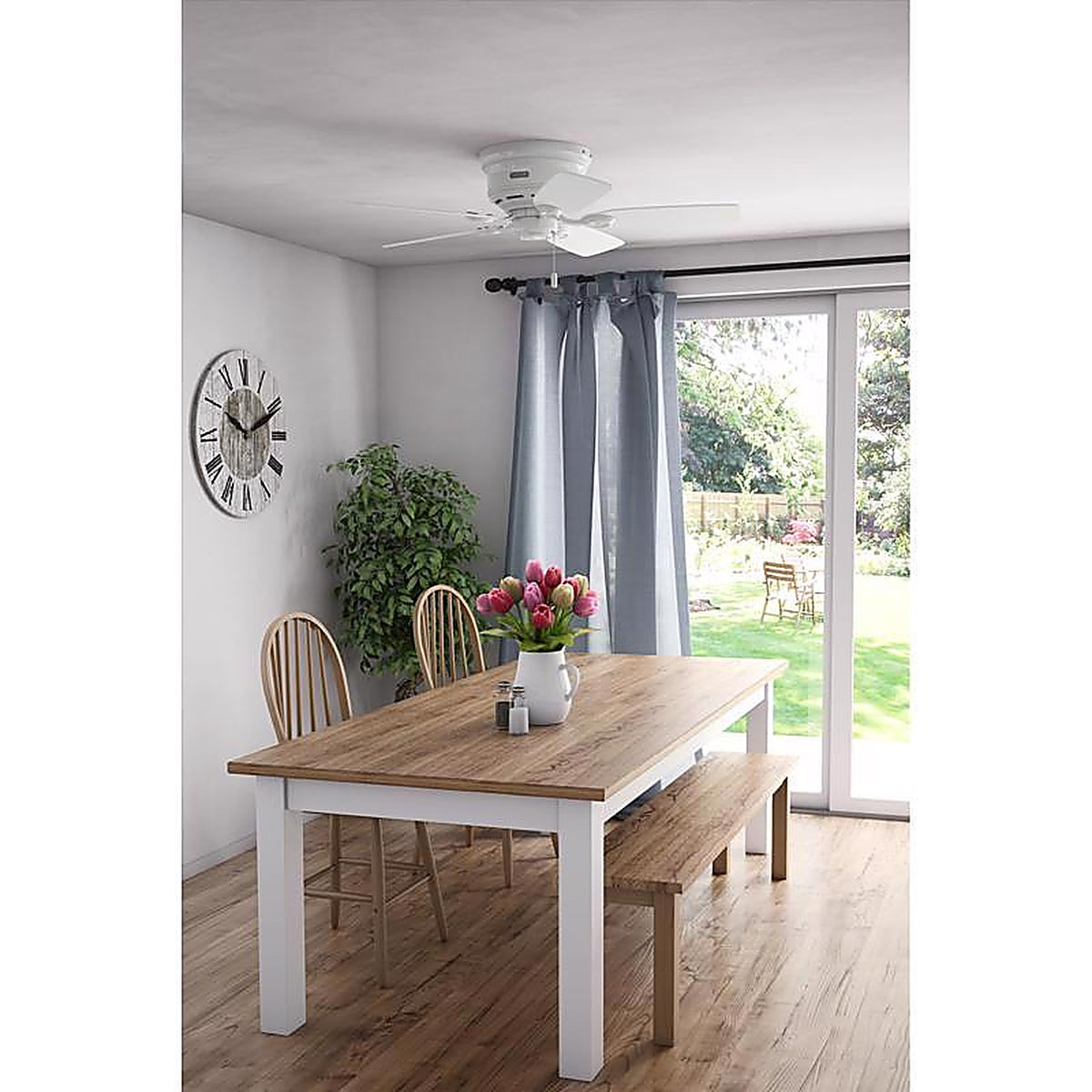Hunter 51059 Low Profile 42 in. White Indoor Ceiling Fan