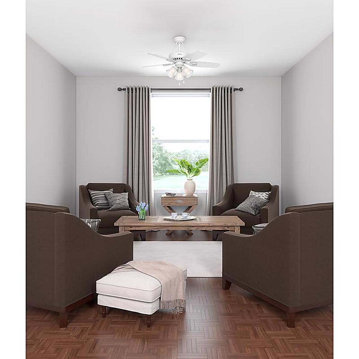Hunter 52105 Builder 42 in. Snow White LED Indoor Ceiling Fan