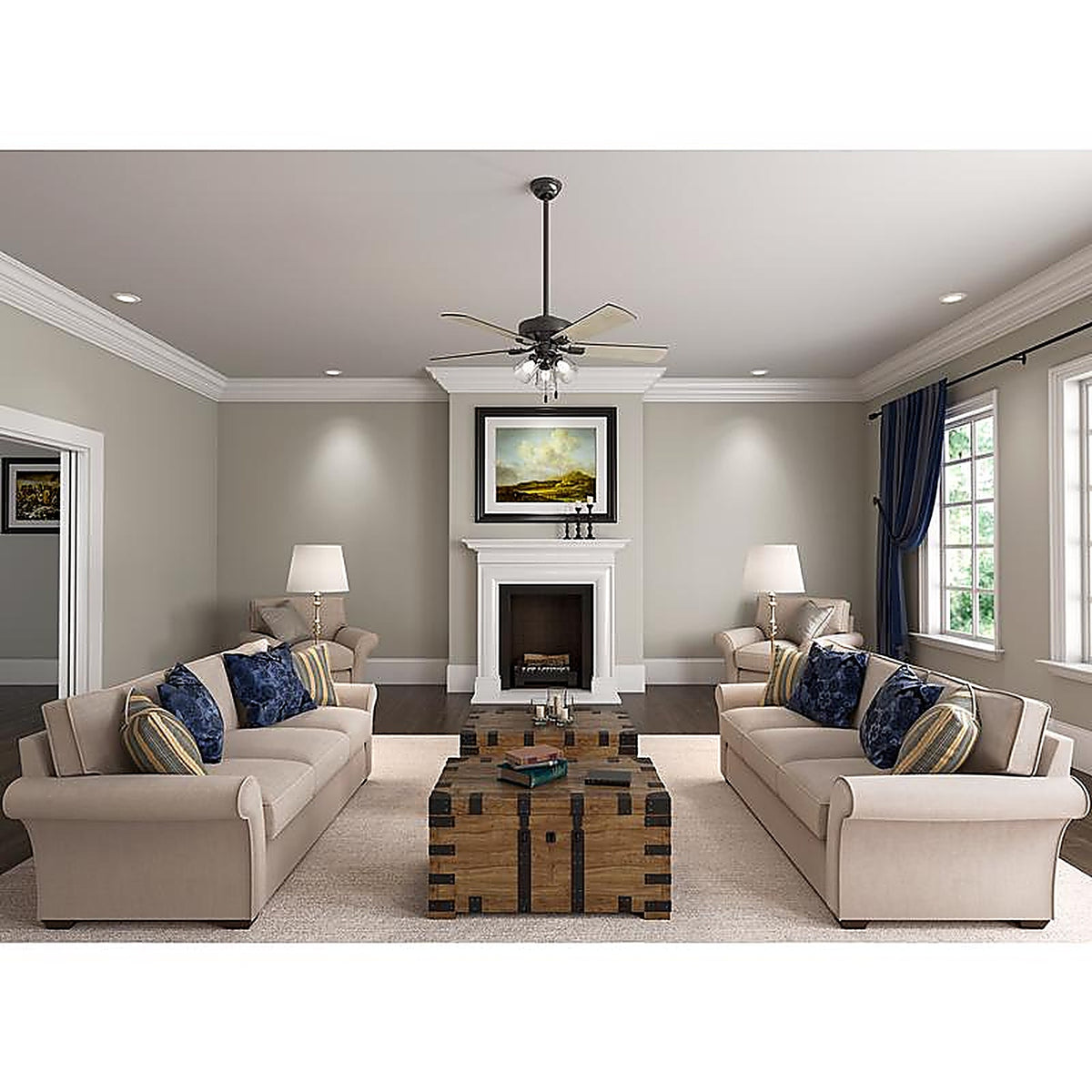 Hunter 54205 Crestfield 52 in. Bronze LED Indoor Ceiling Fan
