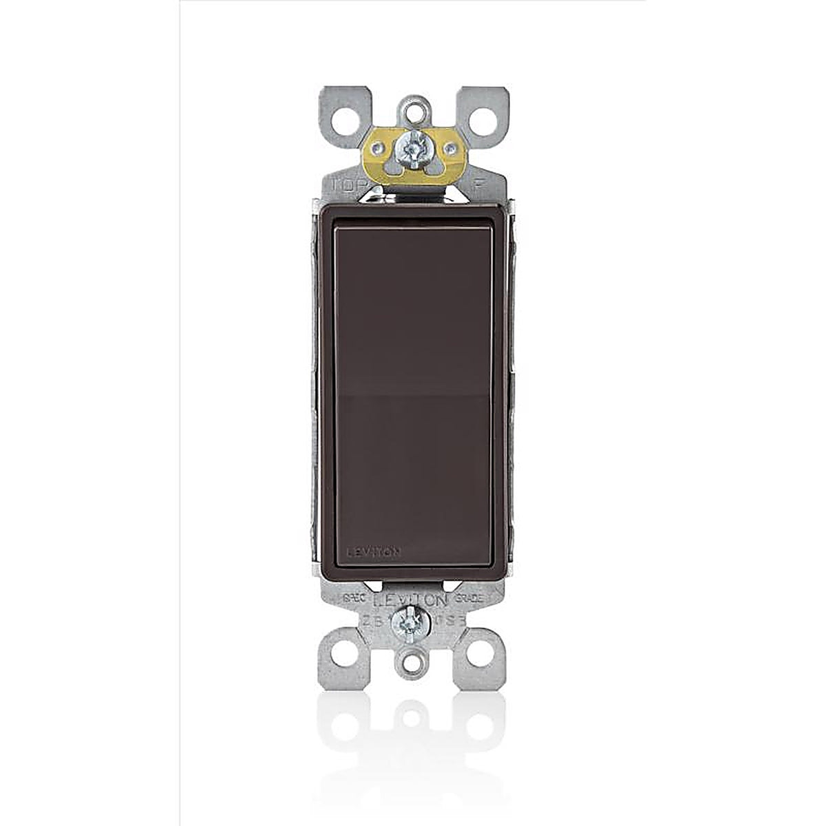 Leviton - 5601-D - Decora 15 Amps Single Pole Rocker Switch Brown 1 Pack