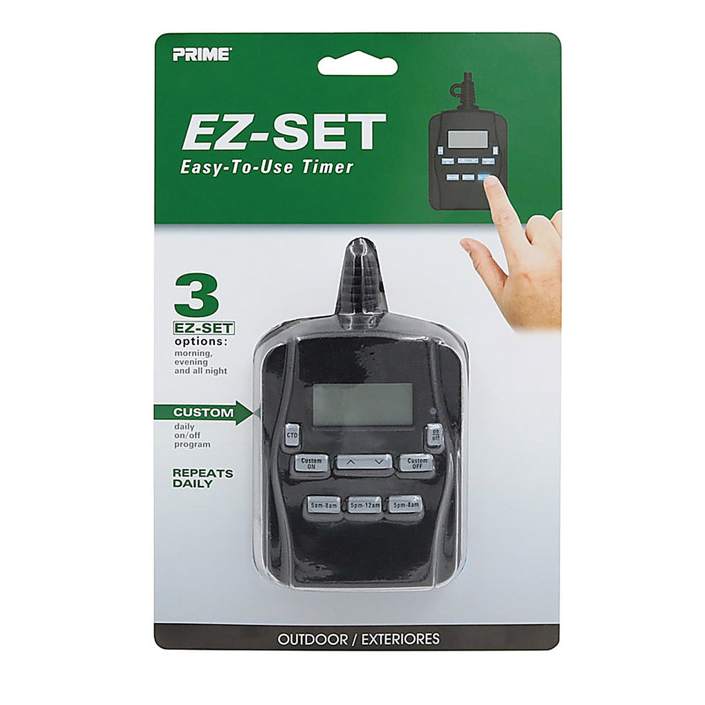 Prime TNODP23-RC EZ-SET Outdoor Digital Timer 120 volt Black