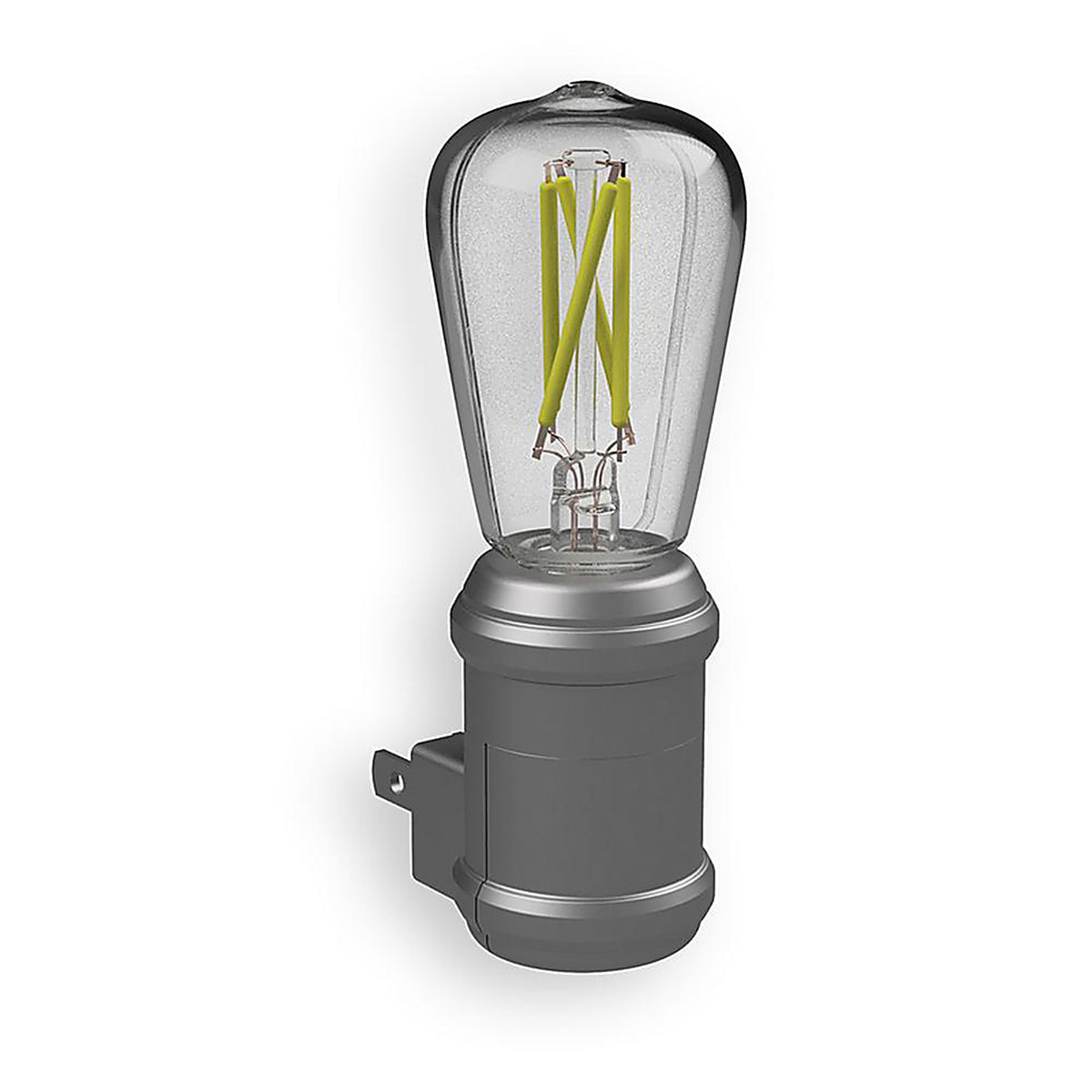 Westek NL-EDSN-DN AmerTac Automatic Plug-in Vintage Edison Aged Nickel LED Night Light