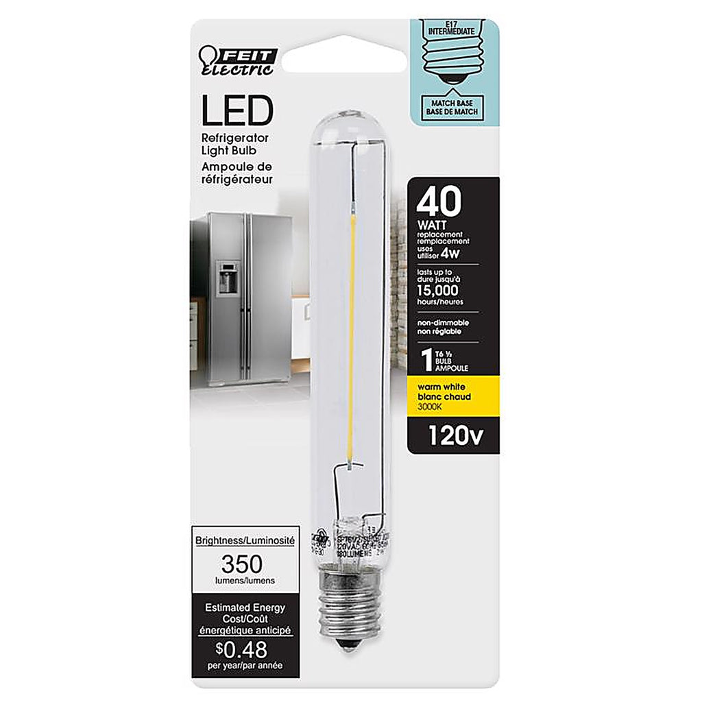 Feit Electric BP40T61/2SULED T6.5 E17 (Intermediate) LED Bulb Warm White 40 W 1 pk