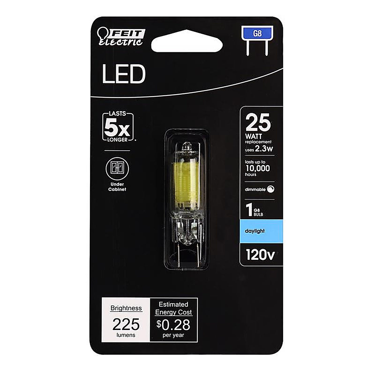 Feit Electric BP25G8/850/LED G8 G8 LED Bulb Daylight 25 W 1 pk