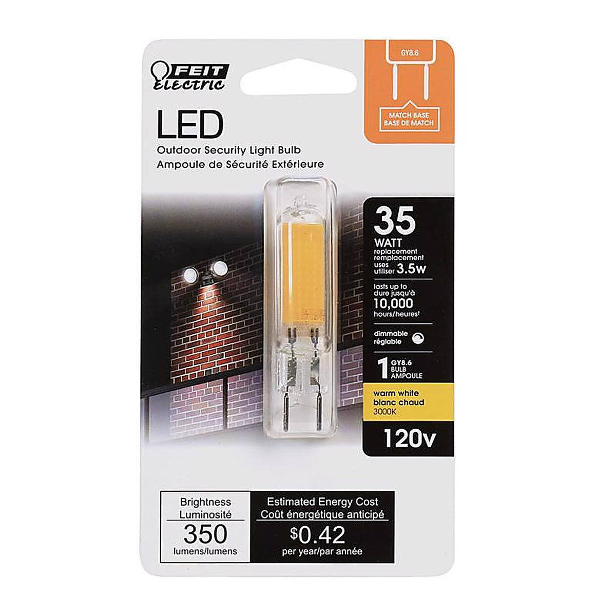 Feit Electric BP35G8.6/830LED GY8.6 GY8.6 LED Bulb Warm White 35 W 1 pk