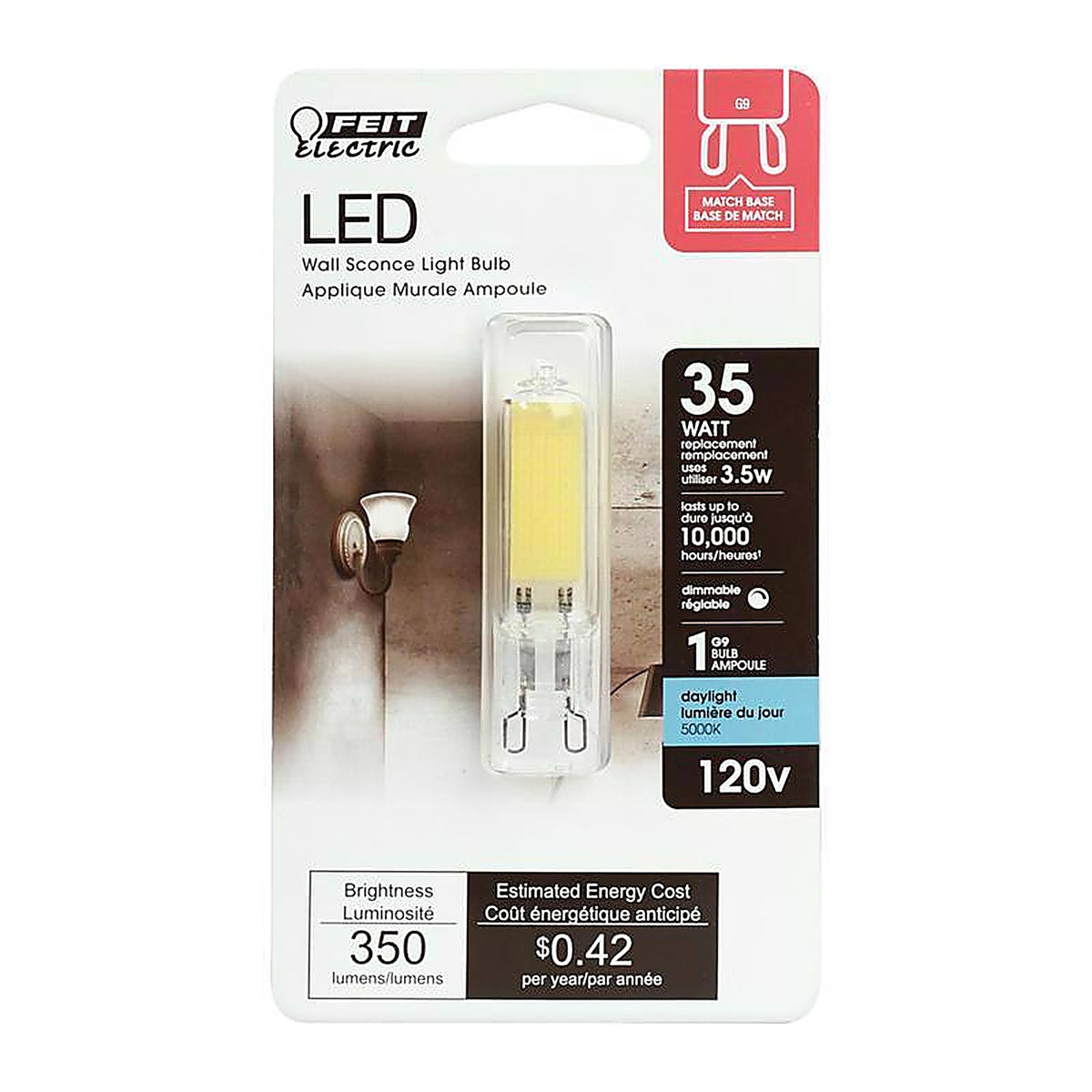 Feit Electric BP35G9/850/LED G9 G9 LED Bulb Daylight 35 W 1 pk