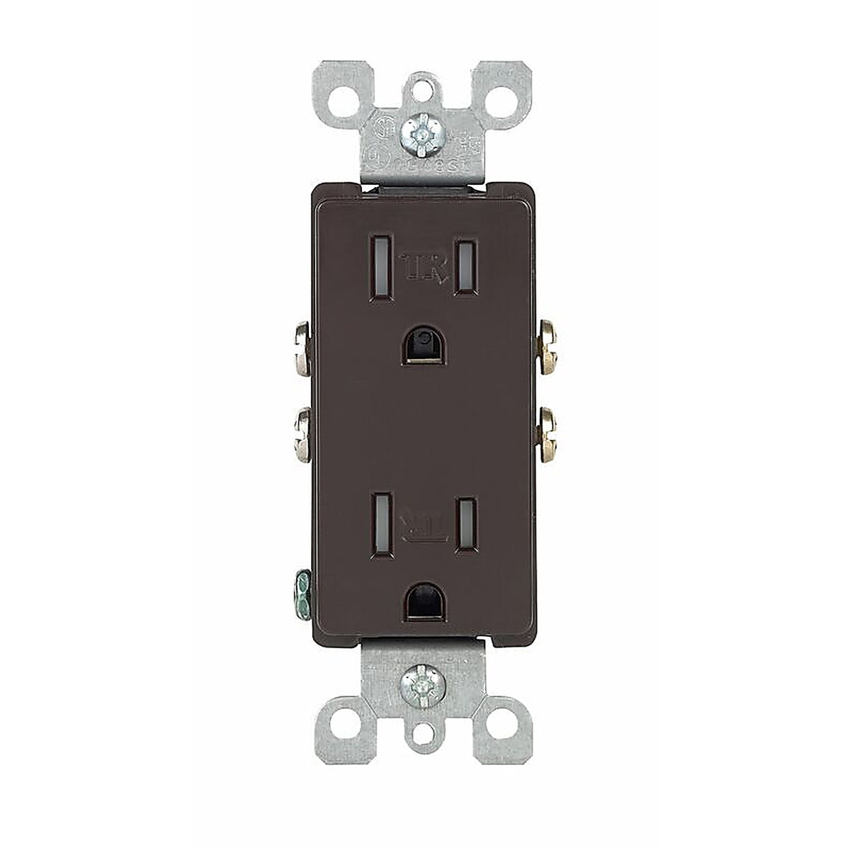 Leviton - T5325-D - Decora 15 Amps 125 V Duplex Brown Outlet 5-15R 1 Pack