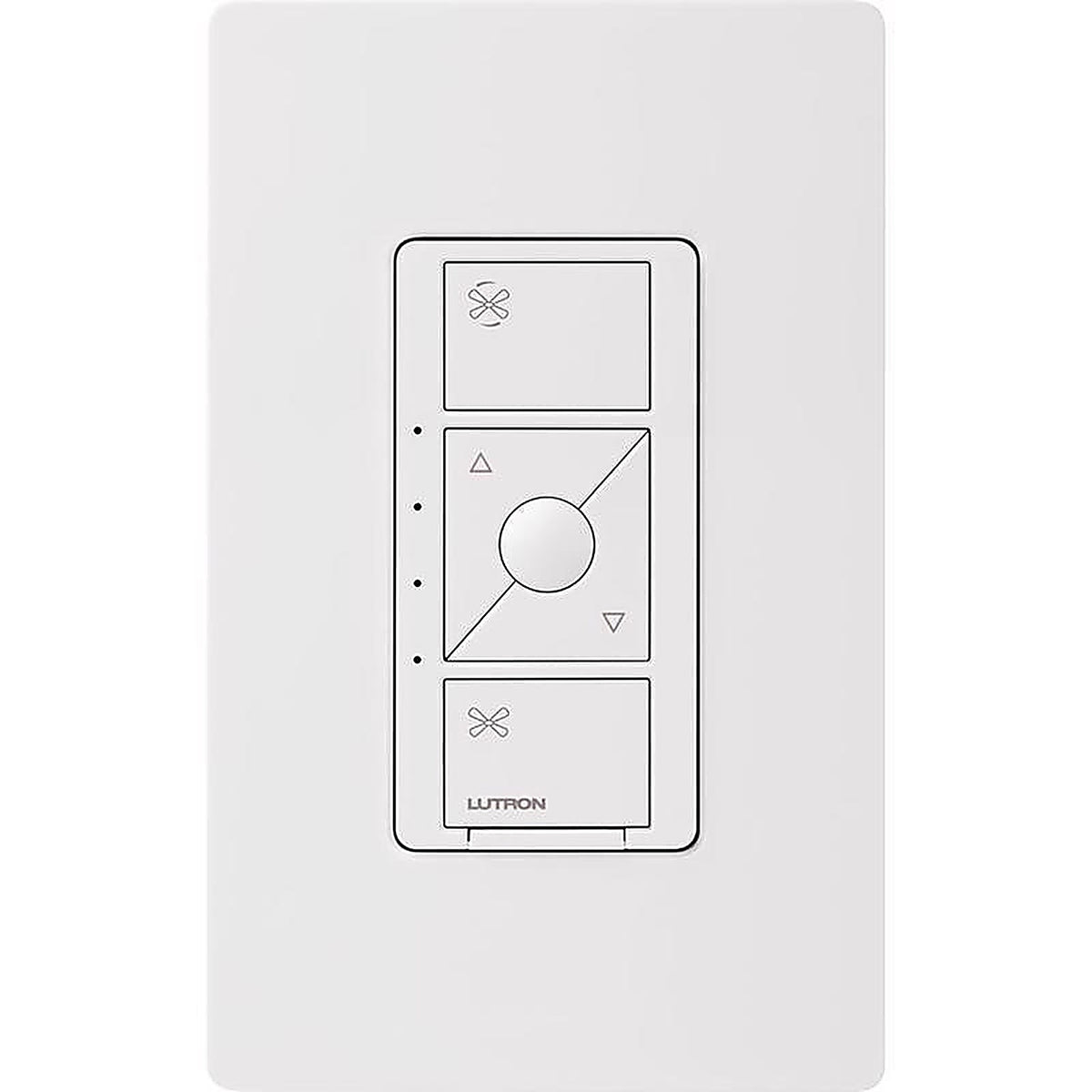 Lutron - PD-FSQN-WH-R - Caseta 1.5 Amps Single Pole Wireless Smart-Enabled Fan Control White 1 Pack