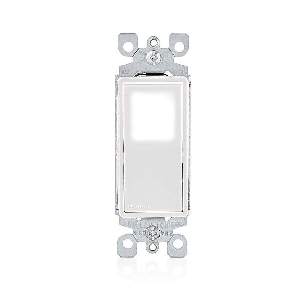 Leviton - L5613-2LW - Decora 15 Amps Three Pole Rocker 3-Way Illuminated Switch White 1 Pack