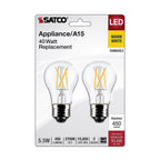 Satco - S21873 - A15 E26 (Medium) Filament LED Bulb Warm White 40 Watt Equivalence 2 Pack