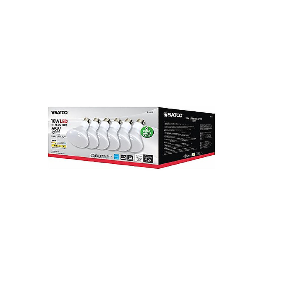 Satco - S9022 - Br30 E26 (Medium) LED Bulb Warm White 65 Watt Equivalence 6 Pack