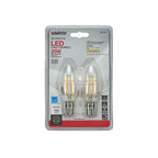 Satco - S21817 - B11 E12 (Candelabra) Filament LED Bulb Warm White 25 Watt Equivalence 2 Pack