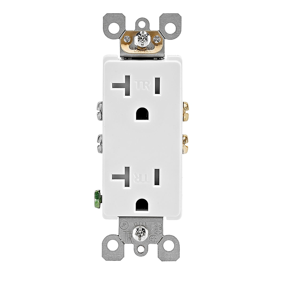 Leviton - T5825-WMP - Decora 20 Amps 125 V Duplex White Outlet 5-20R 10 Pack