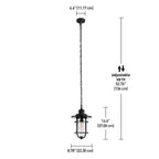 Globe Electric 44310 Vintage Turner Black 1 lights Pendant Light