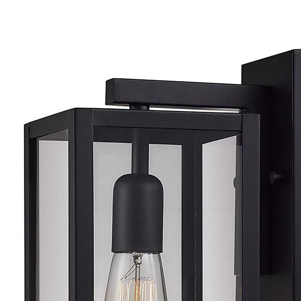 Globe Electric 44314 Vintage 1-Light Matte Black Hurley Wall Sconce
