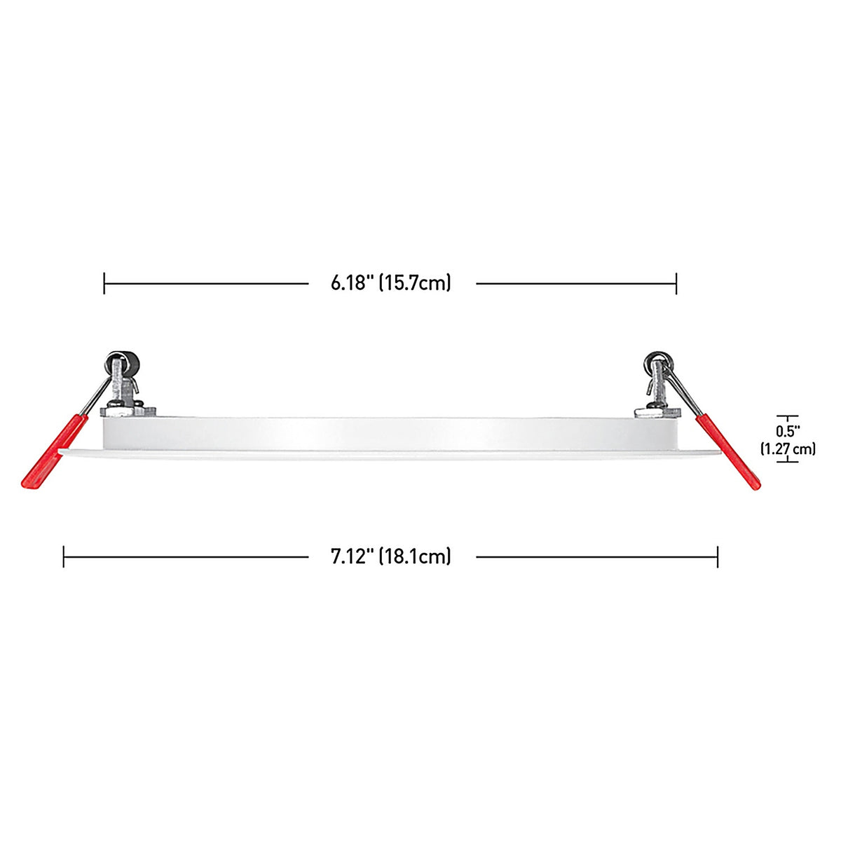 Globe Electric - 91416 - Ultra Slim Energy Star White 6 In. W Plastic LED Canless Recessed Downlight 12 W