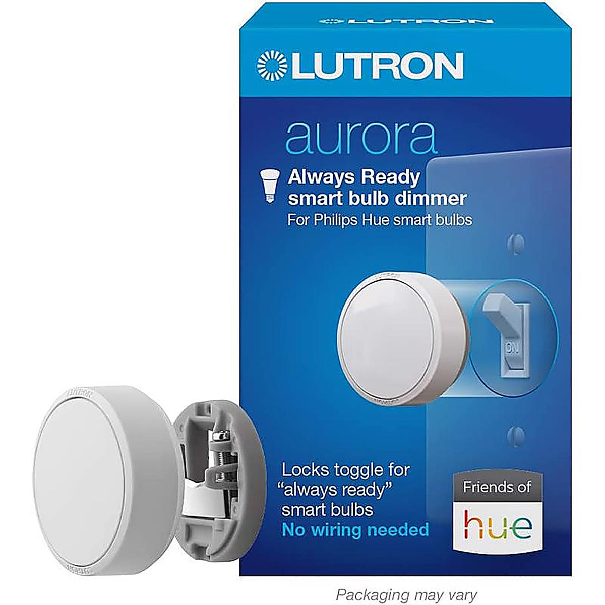 Lutron Z3-1BRL-WH-L0 Aurora White Rotary Dimmer Switch 1/Pack