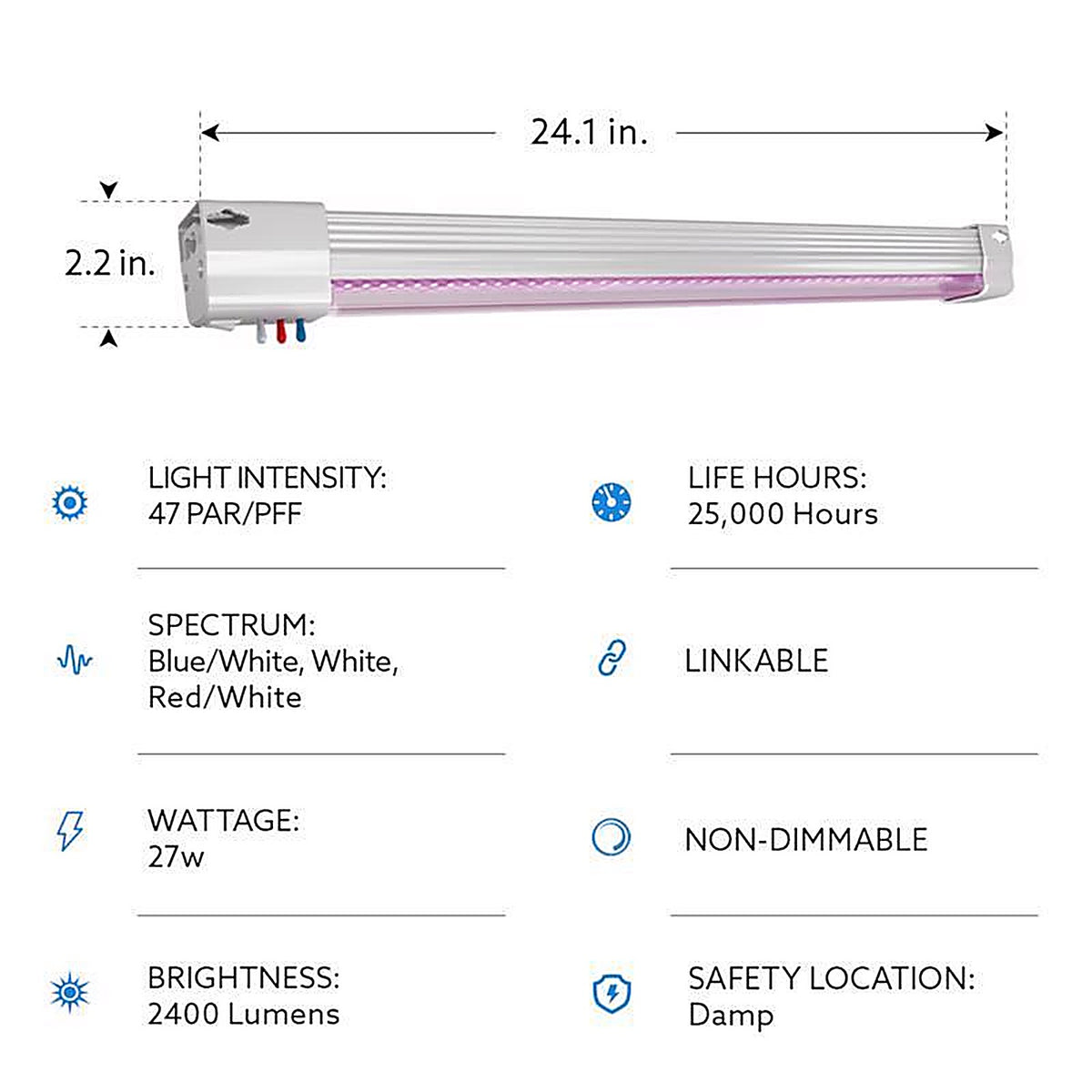 Feit Electric GLP24FSVM27WLED LED Grow Light