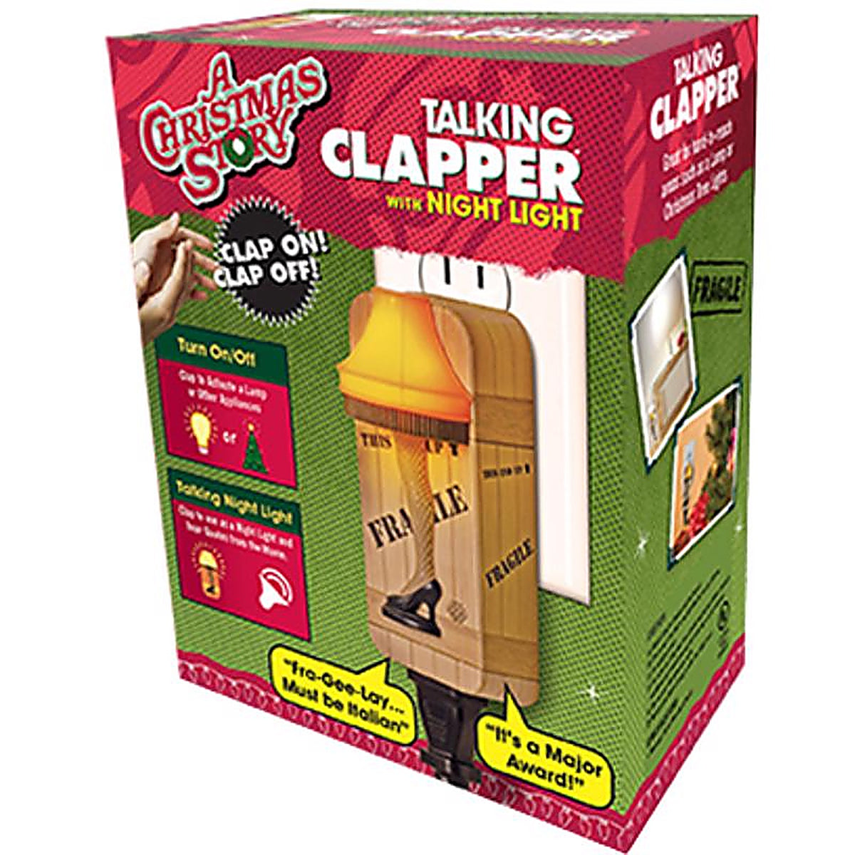 The Clapper - JER0853-12 - a Christmas Story Automatic Plug-In LED Leg Lamp Night Light