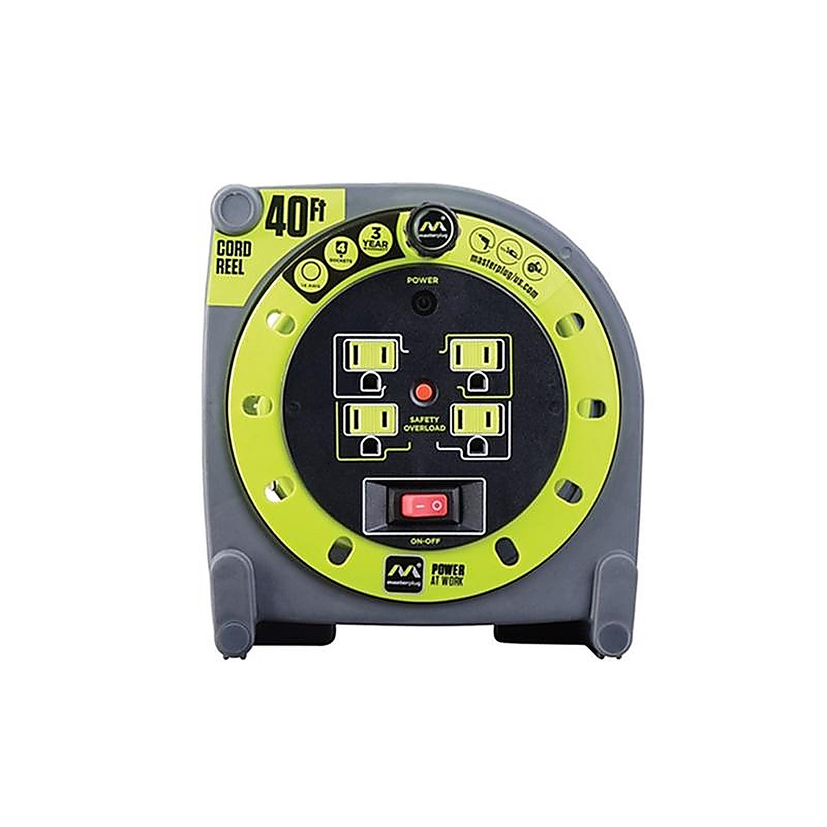 Masterplug - HMA401214G4SL-U - 40 Ft. L PVC Cord Reel