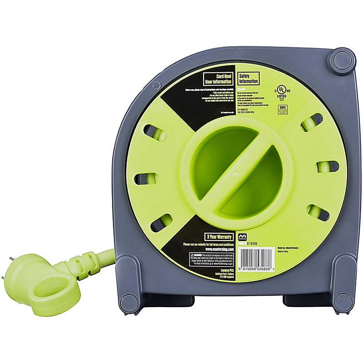 Masterplug - HMA401214G4SL-U - 40 Ft. L PVC Cord Reel