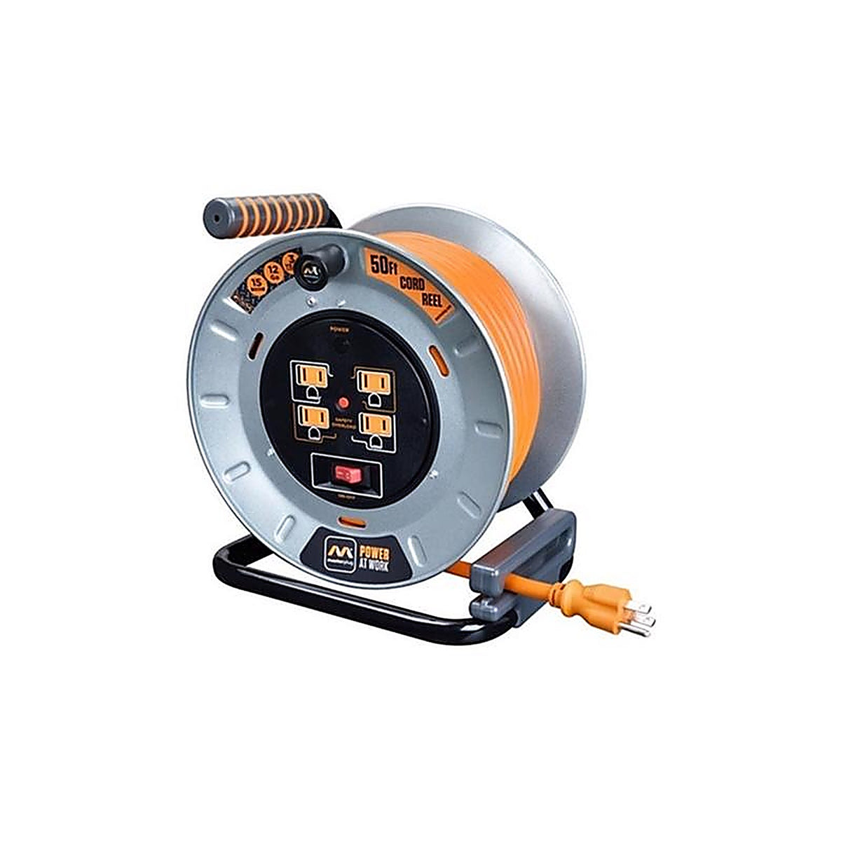 Masterplug - OTMP501512G4SLU - 50 Ft. L Metal Cord Reel