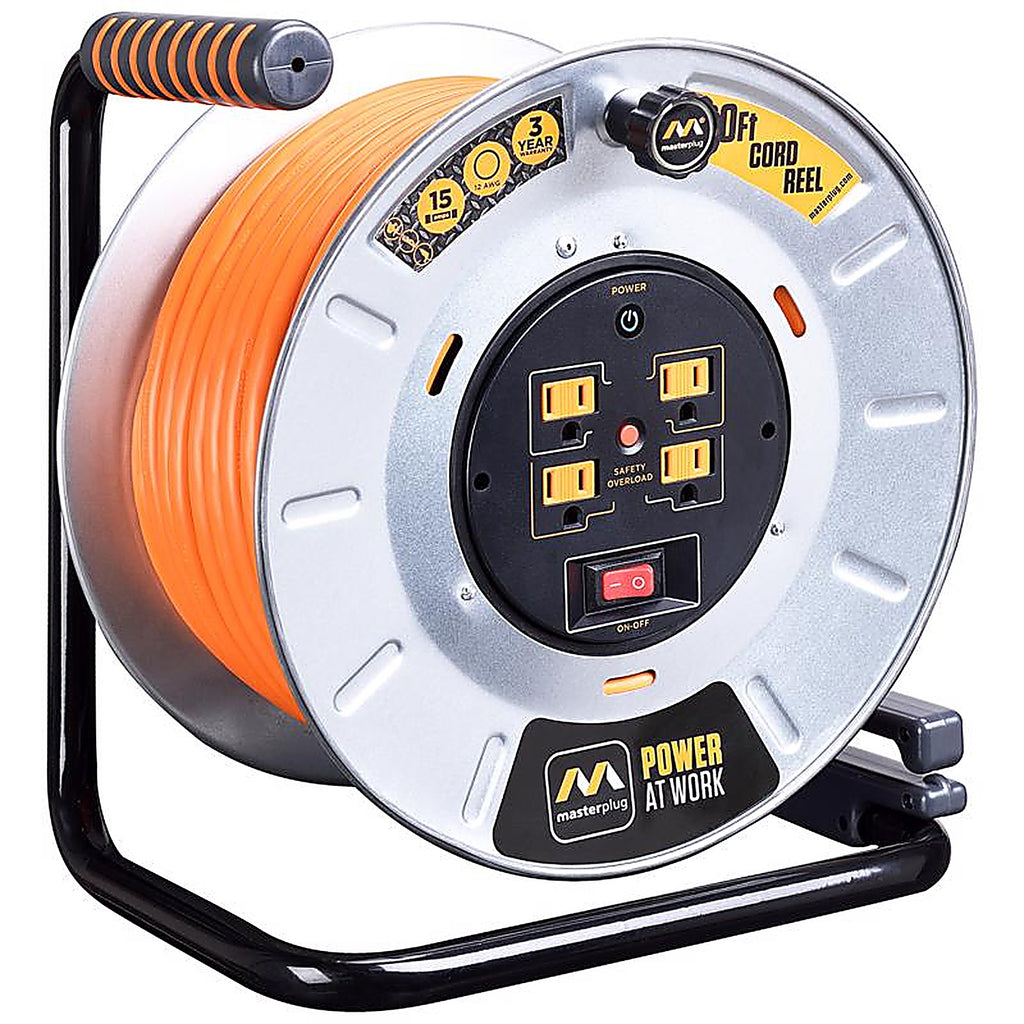 Masterplug - OTMP501512G4SLU - 50 Ft. L Metal Cord Reel