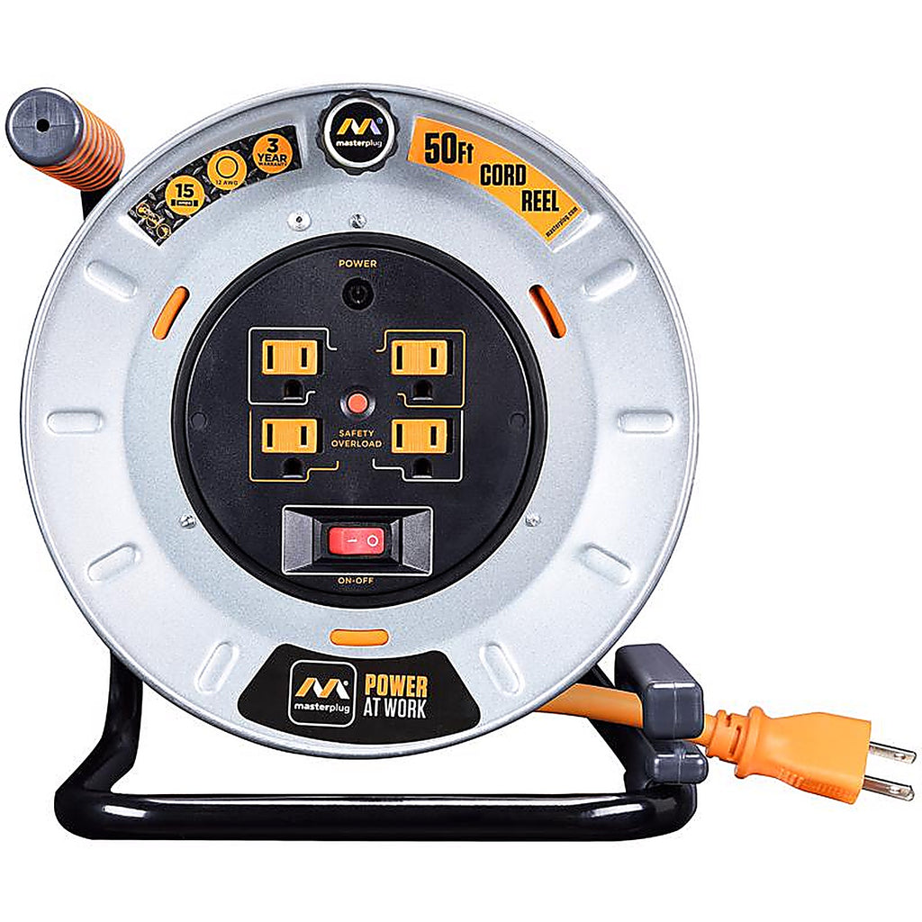 Masterplug - OTMP501512G4SLU - 50 Ft. L Metal Cord Reel