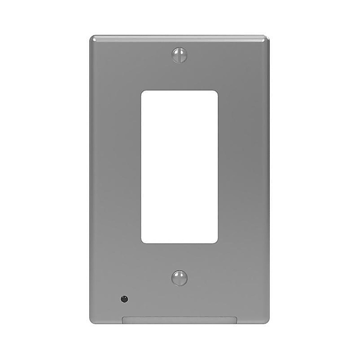Westek LCR-CDDO-N LumiCover Satin Nickel Gray 1 gang Plastic Rocker Nightlight Wall Plate 1/Pack