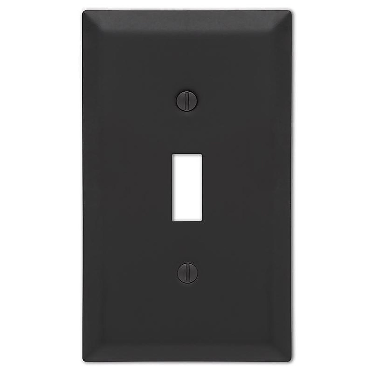 Amerelle 163TMB Century Matte Black 1 gang Stamped Steel Toggle Wall Plate 1/Pack