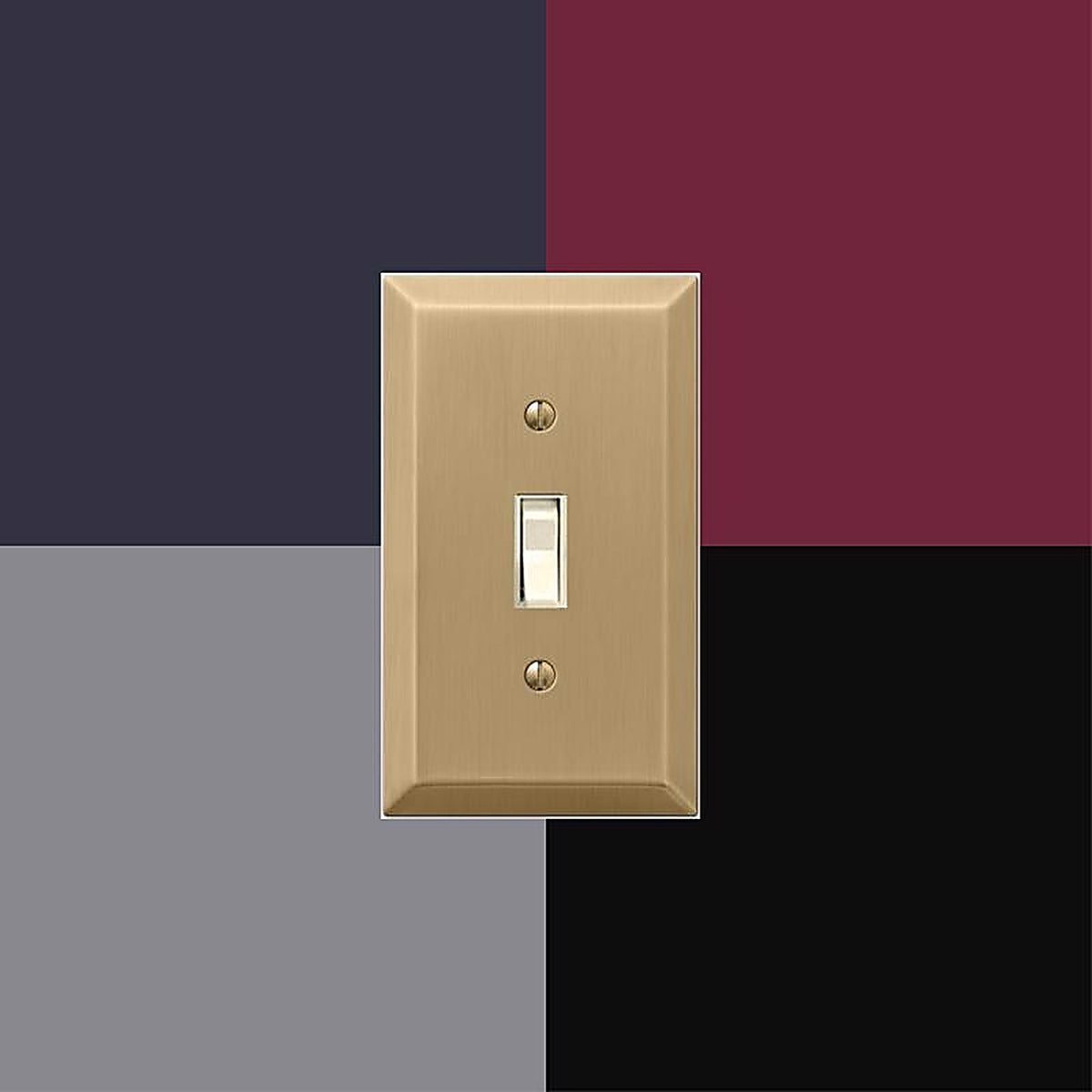 Amerelle 163TSB Century Satin Brass Brass 1 gang Stamped Steel Toggle Wall Plate 1/Pack