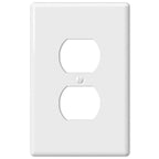 Amerelle 3000DW Metro White 1 gang Ceramic Duplex Wall Plate 1 pk