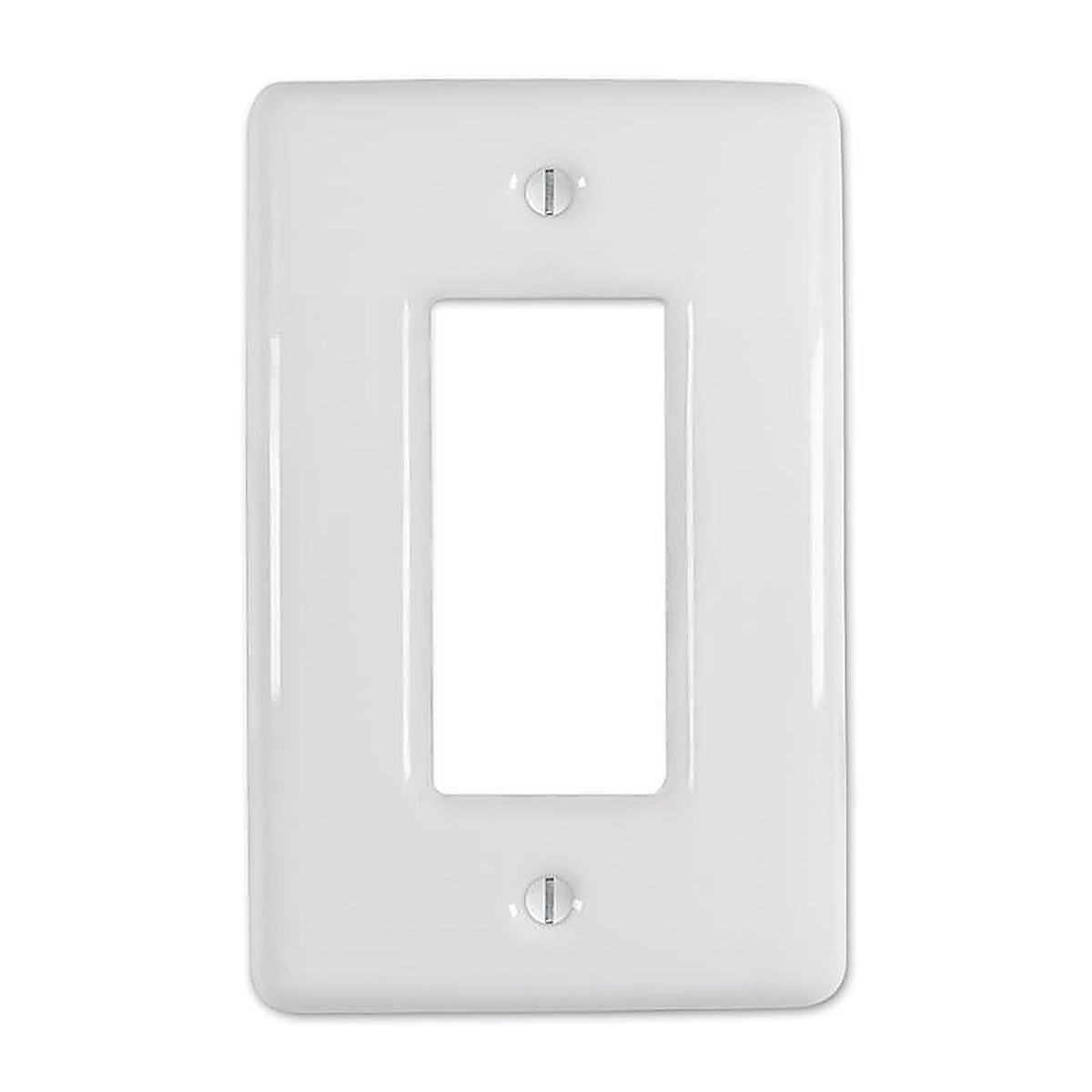 Amerelle 3000RW Metro White 1 gang Ceramic Rocker Wall Plate 1 pk