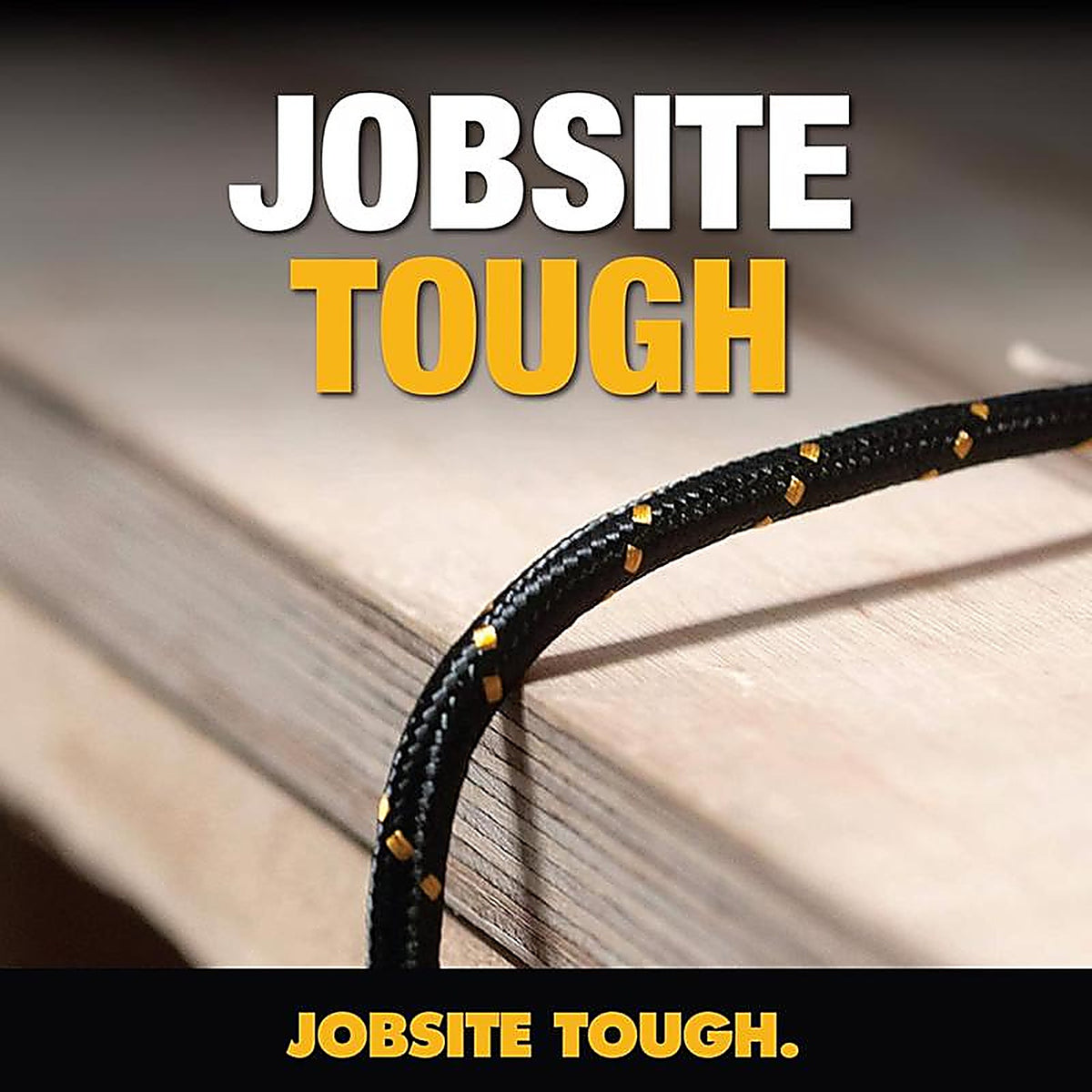 DeWalt - 131 1357 DW2 - Lightning to USB-C Cable 4 Ft. Black/Yellow