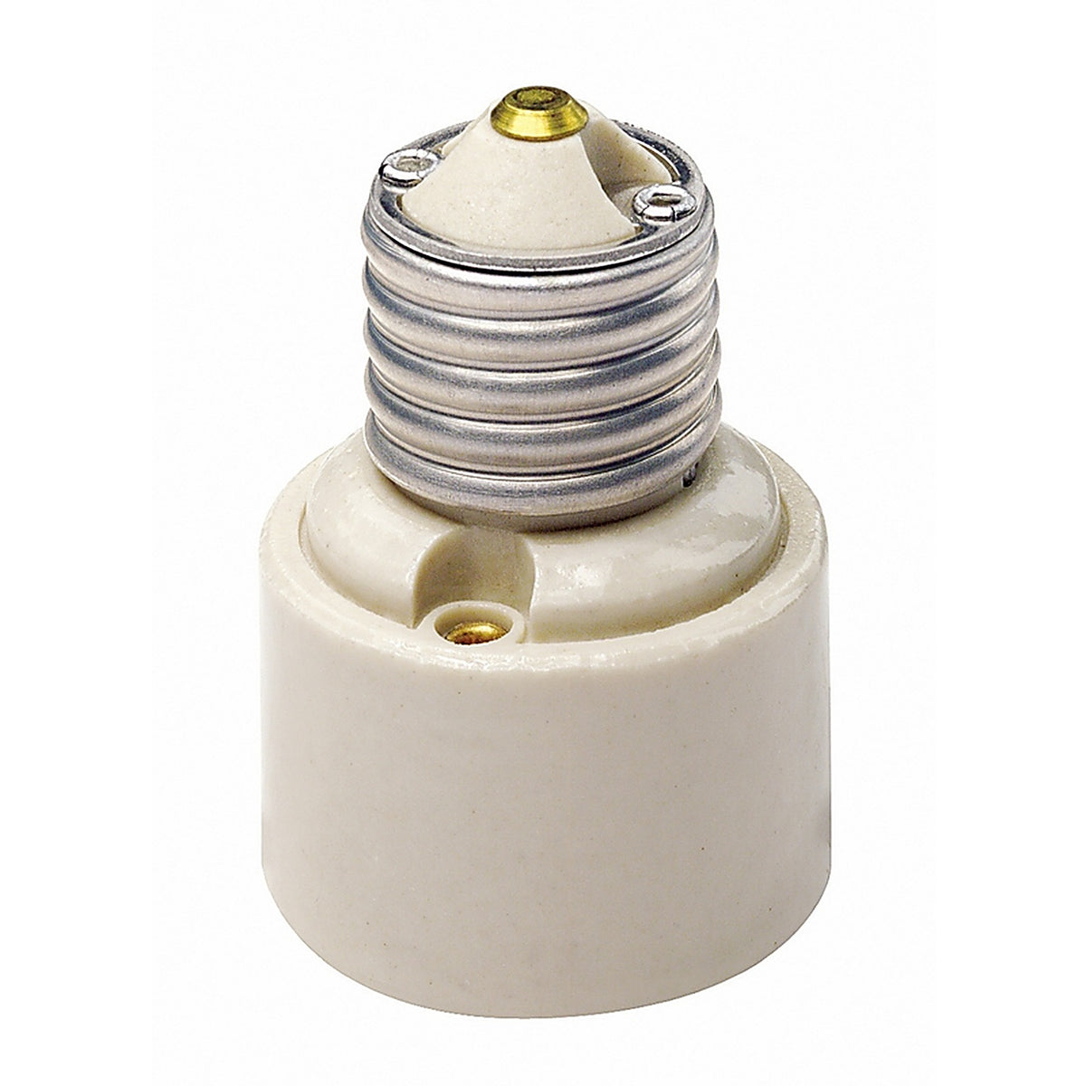 Leviton - 02005-000 - Porcelain Incandescent Medium Base Socket Adapter 1 Pack