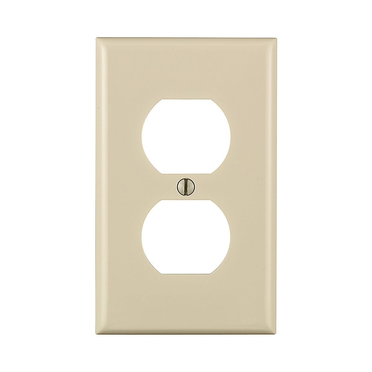 Leviton - 80503-00T - Light Almond 1 Gang Thermoset Plastic Duplex Wall Plate 1 Pack