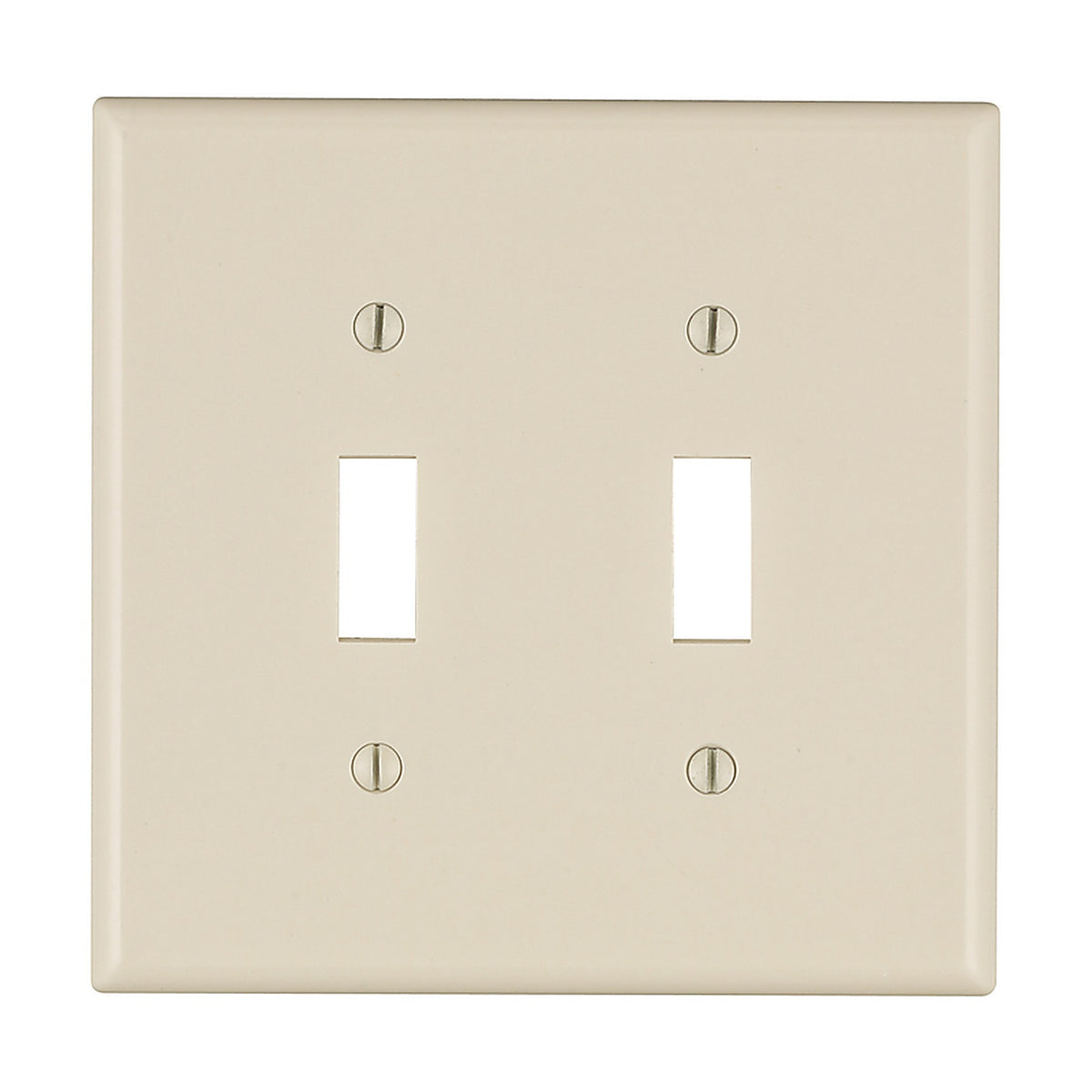 Leviton - 80509-00T - Light Almond 2 Gang Thermoset Plastic Toggle Wall Plate 1 Pack