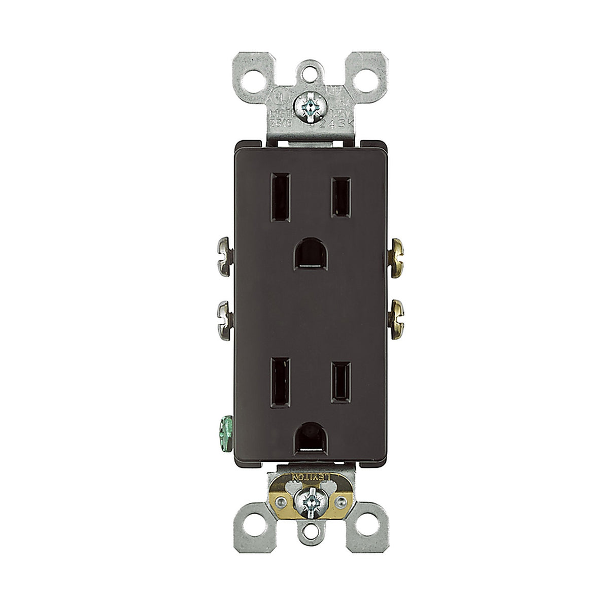 Leviton - 05325-00S - Decora 15 Amps 125 V Duplex Brown Outlet 5-15R 1 Pack