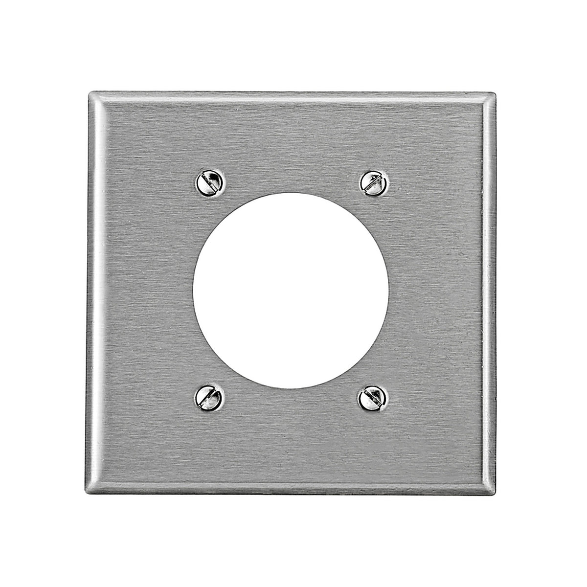Leviton - 84026-000 - Silver 2 Gang Stainless Steel Outlet Wall Plate 1 Pack