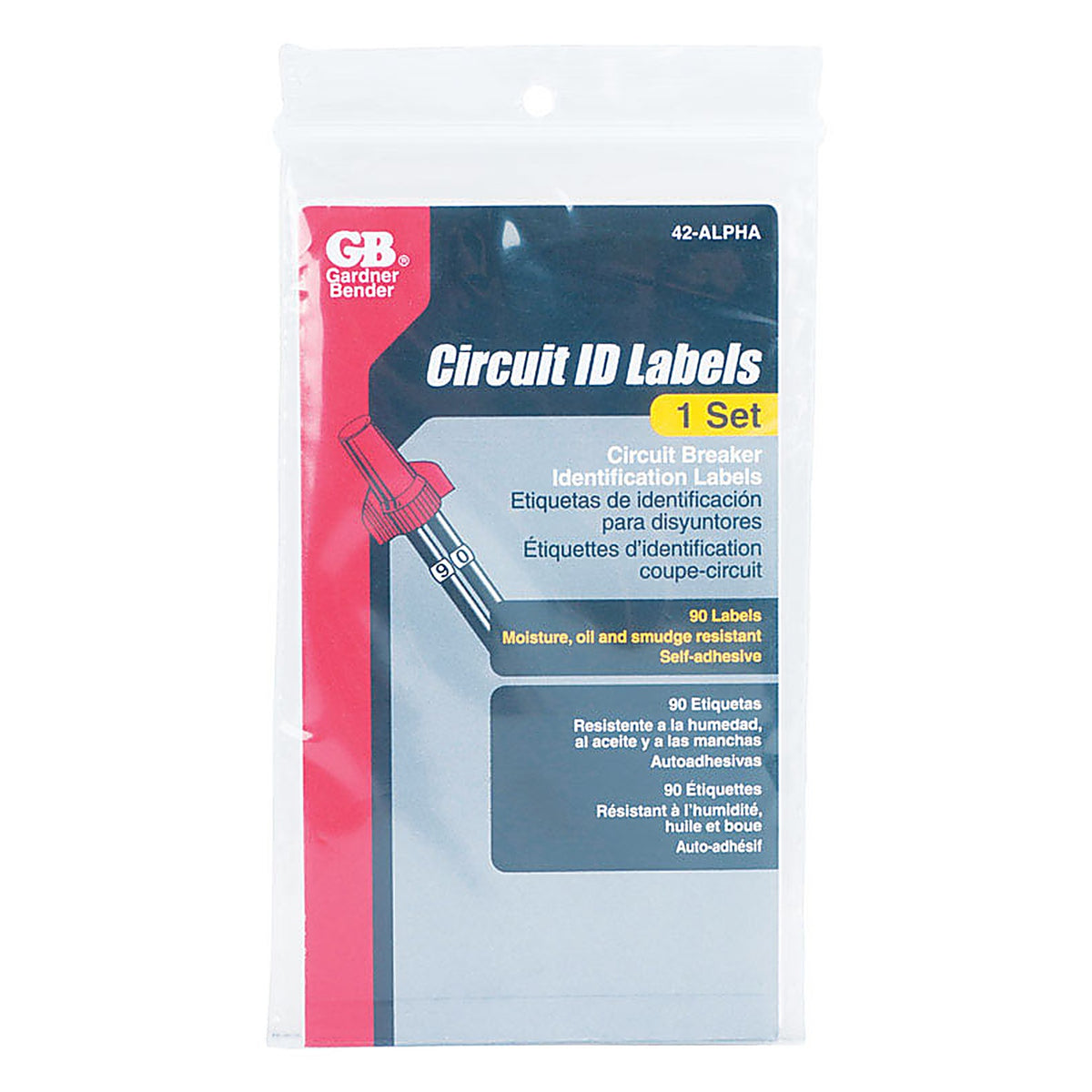 Gardner Bender 42-ALPHA Circuit Breaker Panel Marker 1/Pack